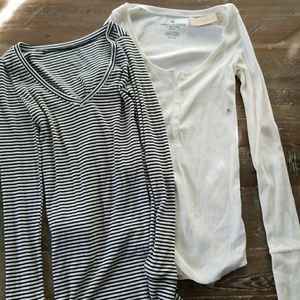 American eagle henley shirts set small